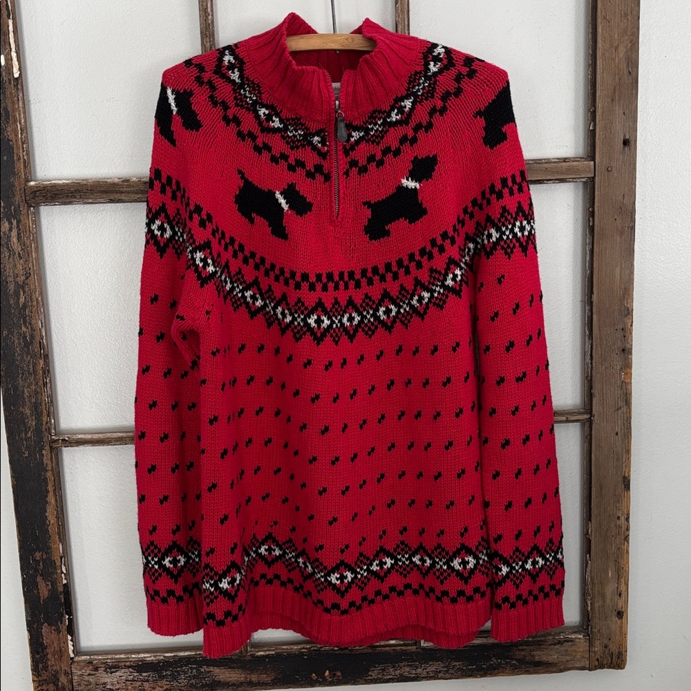 Vintage Coldwater Creek Yorkie dog sweater